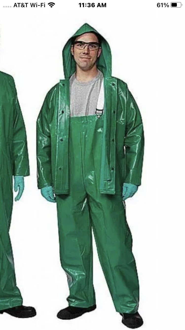 Tingley 2XL Overall O41008 & Jacket J41008 Chemical & Flame Resistant & Rainwear