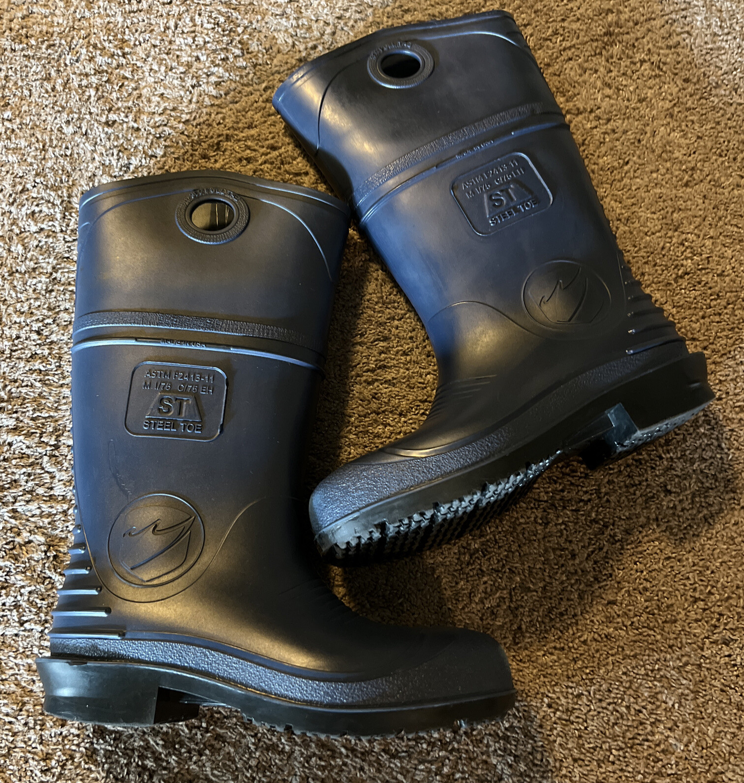 Steel Toe Waterproof Boots ASTM F2413-11 M 1/75 C/75 EHSize 6-Men 8women, Clean