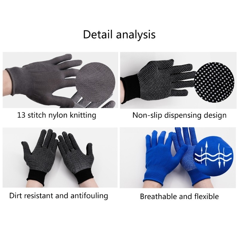 24lot Working Comfortable Glove Elegant Solid Color Gloves Work Handling Gloves
