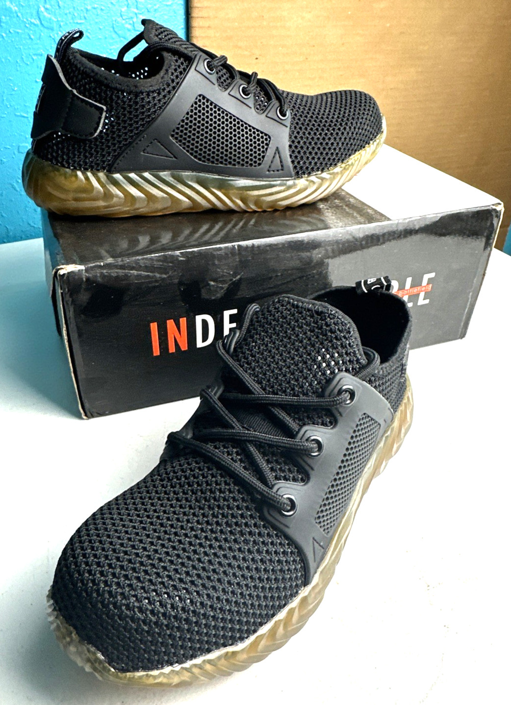 Mens Mesh Safety Shoes Steel Toe Indestructible Lightweight Sneakers EU Size 41