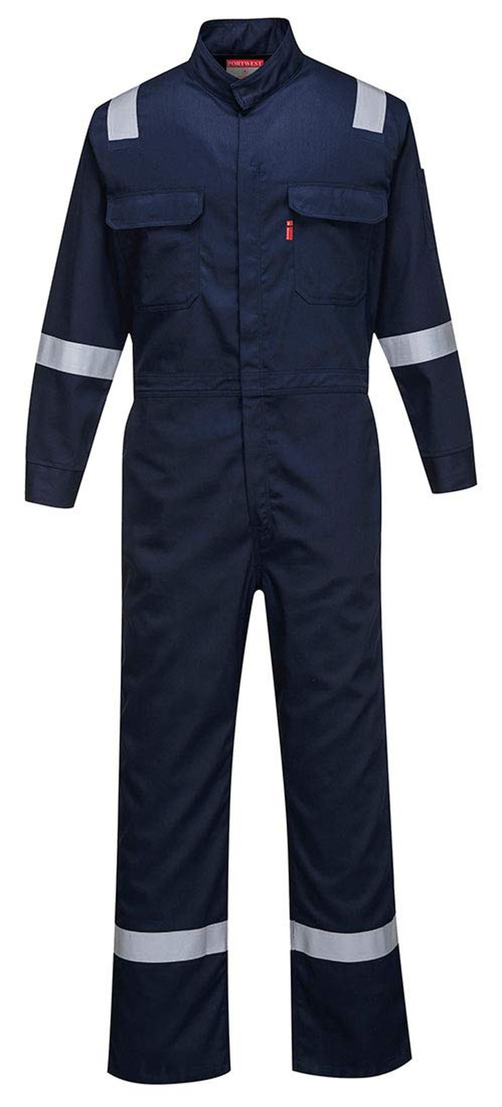 FR94 Bizflame Fire Resistant Coverall with FR Reflective Tape ASTM NFPA, Navy, S