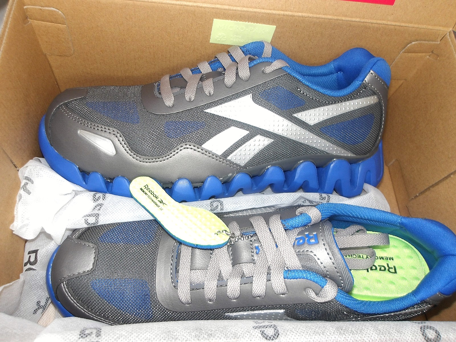 REEBOK Work Zig Pulse Composite Toe Work Shoes, Blue/Silver, Women’s 10 Wide