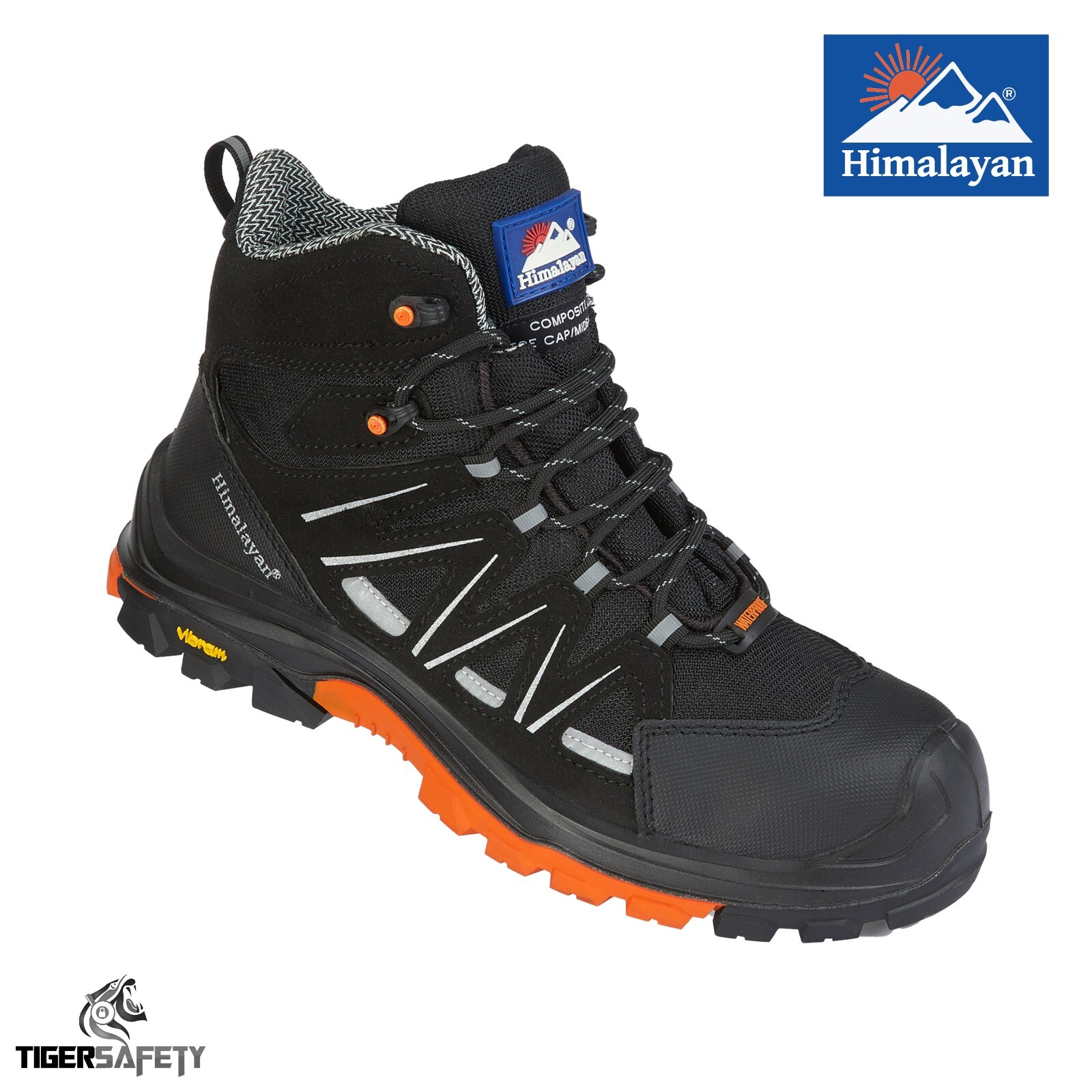 Himalayan 5602 S3 Waterproof Black Microfibre Vibram Composite Toe Safety Boots