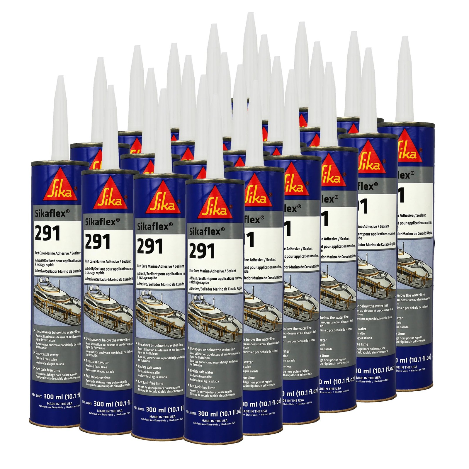 Marine Adhesive Sealant Sikaflex 291 White 10.1 fl oz Pack Fast
