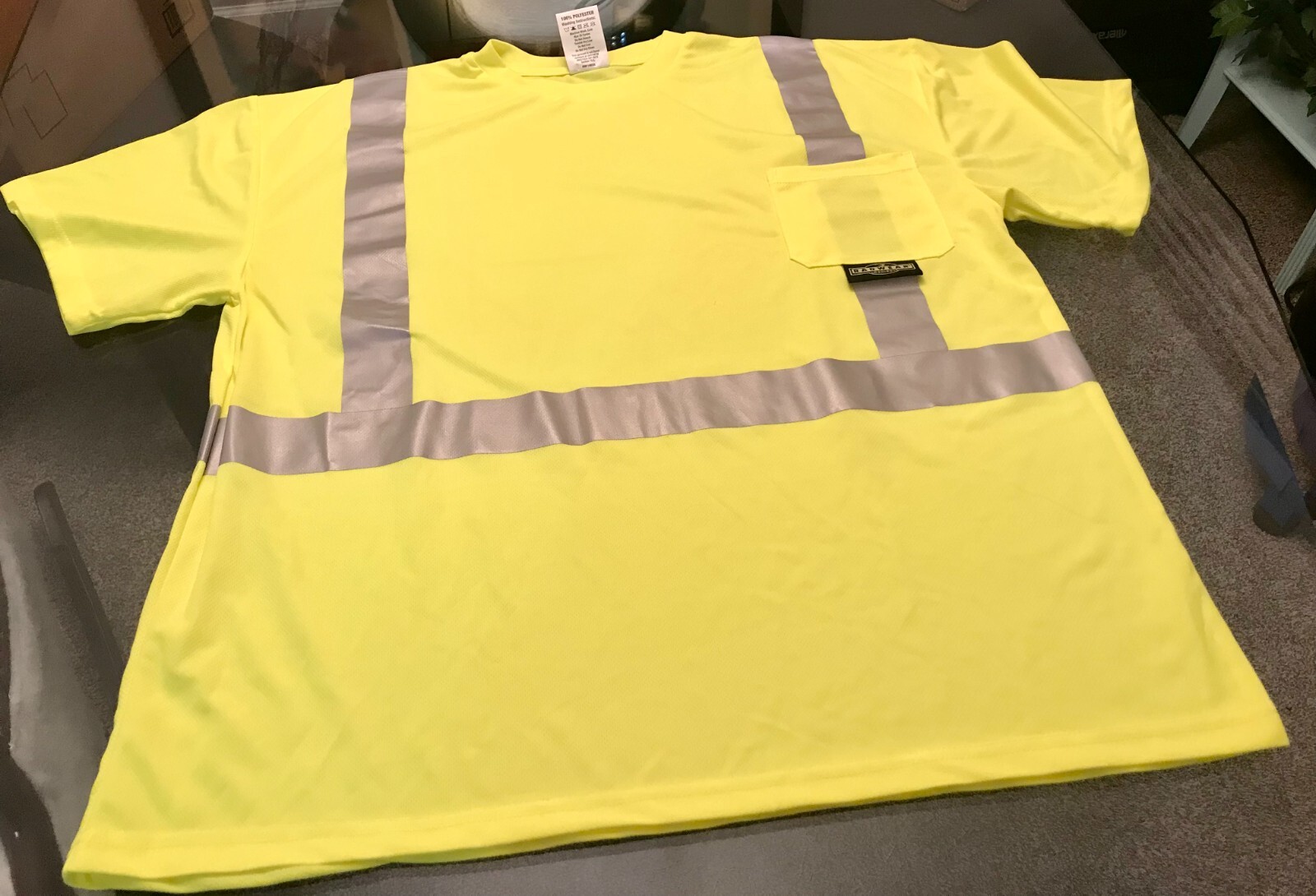 Radians Radwear Unisex-Hi-Visibility Safety Neon Yellow T-Shirt- XXL-25 1/2 in.
