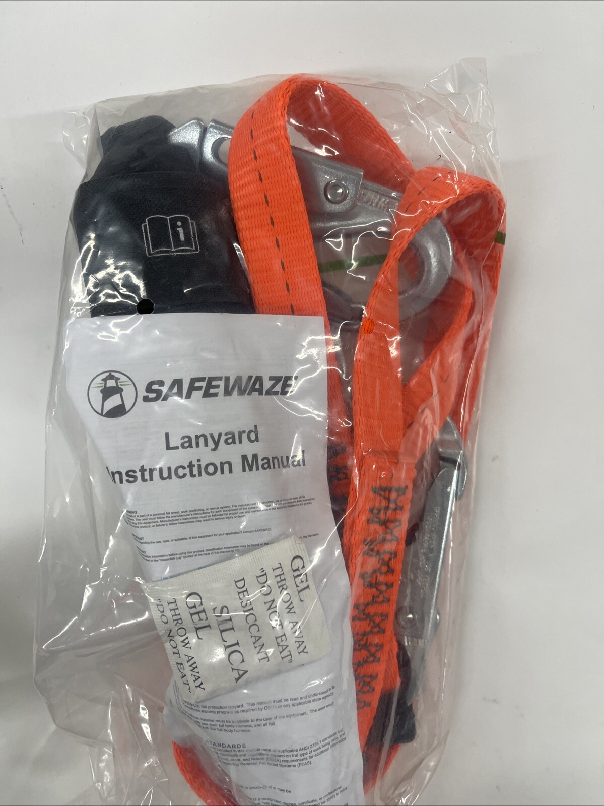 Fall Protection Safety Construction Roofing Harness Lanyard Combo NEW ANSI OSHA