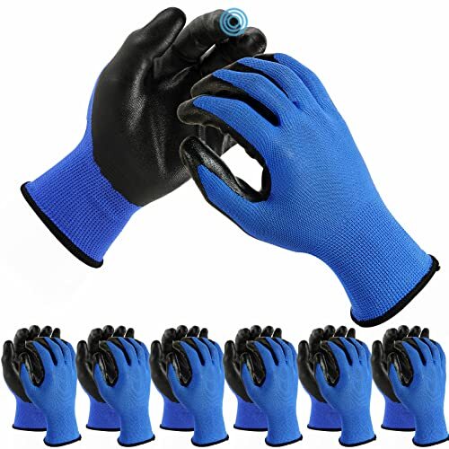 6 pares de guantes de trabajo de seguridad Smart Screen Touch Warehouse