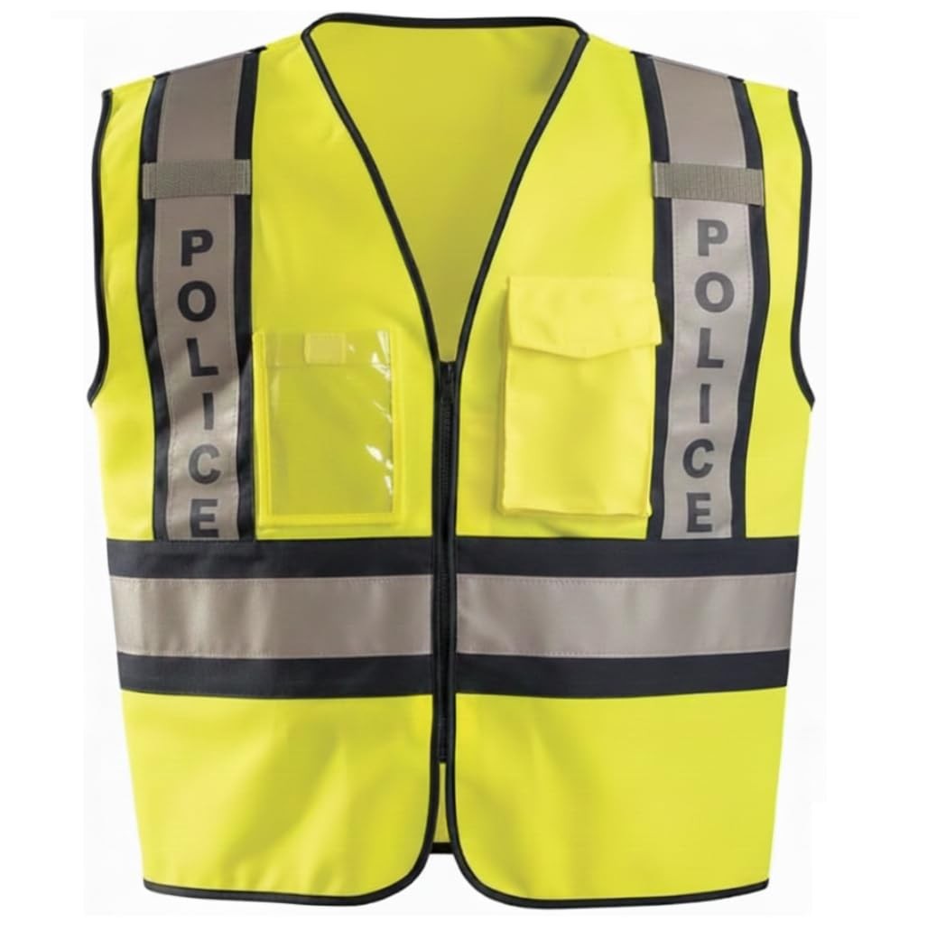 Premium Solid Public Safety Vest – High Visibility, Adjustable Fit, XL/2X-Lar…