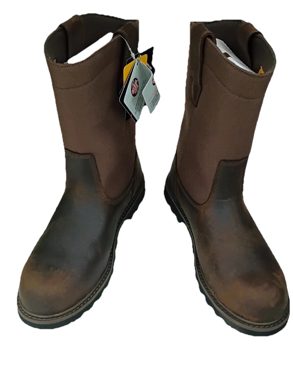Skechers Longrider Highland Hill Brown Steel Safety Toe Work Boots Men 10.5 New