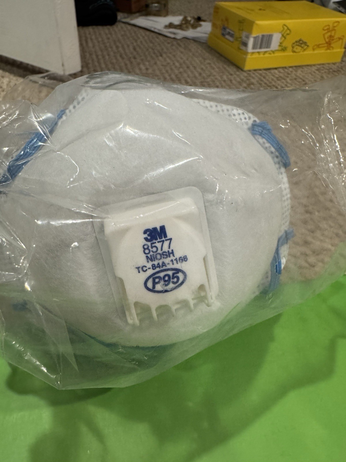 3M P95 Masks Paint Odor Disposable Respirator w Cool Flow Valve 8577 (7 Masks)