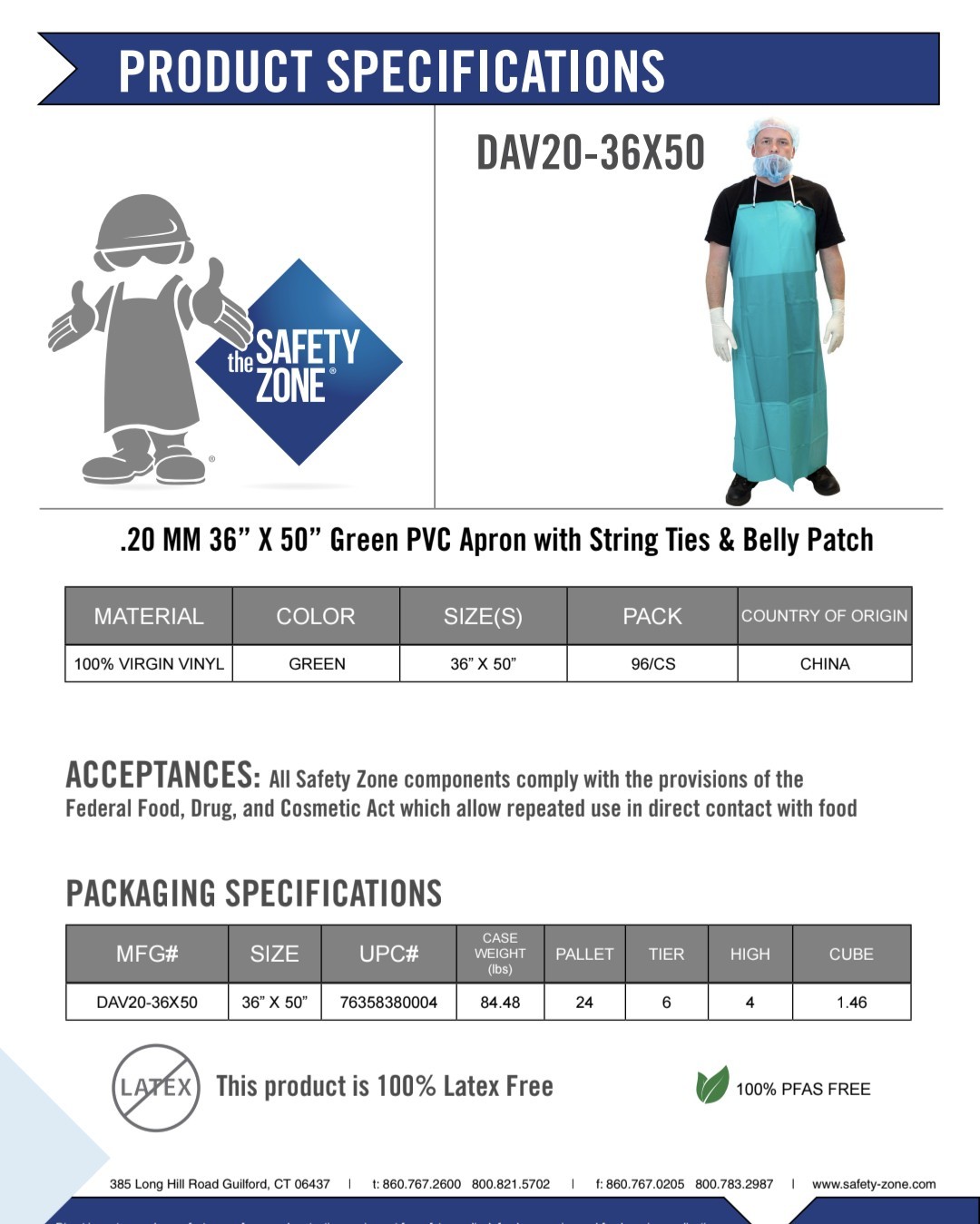 12 Lot – Waterproof/Chemical Resistant Apron w/Stomach Patch -Vinyl Apron 36×50