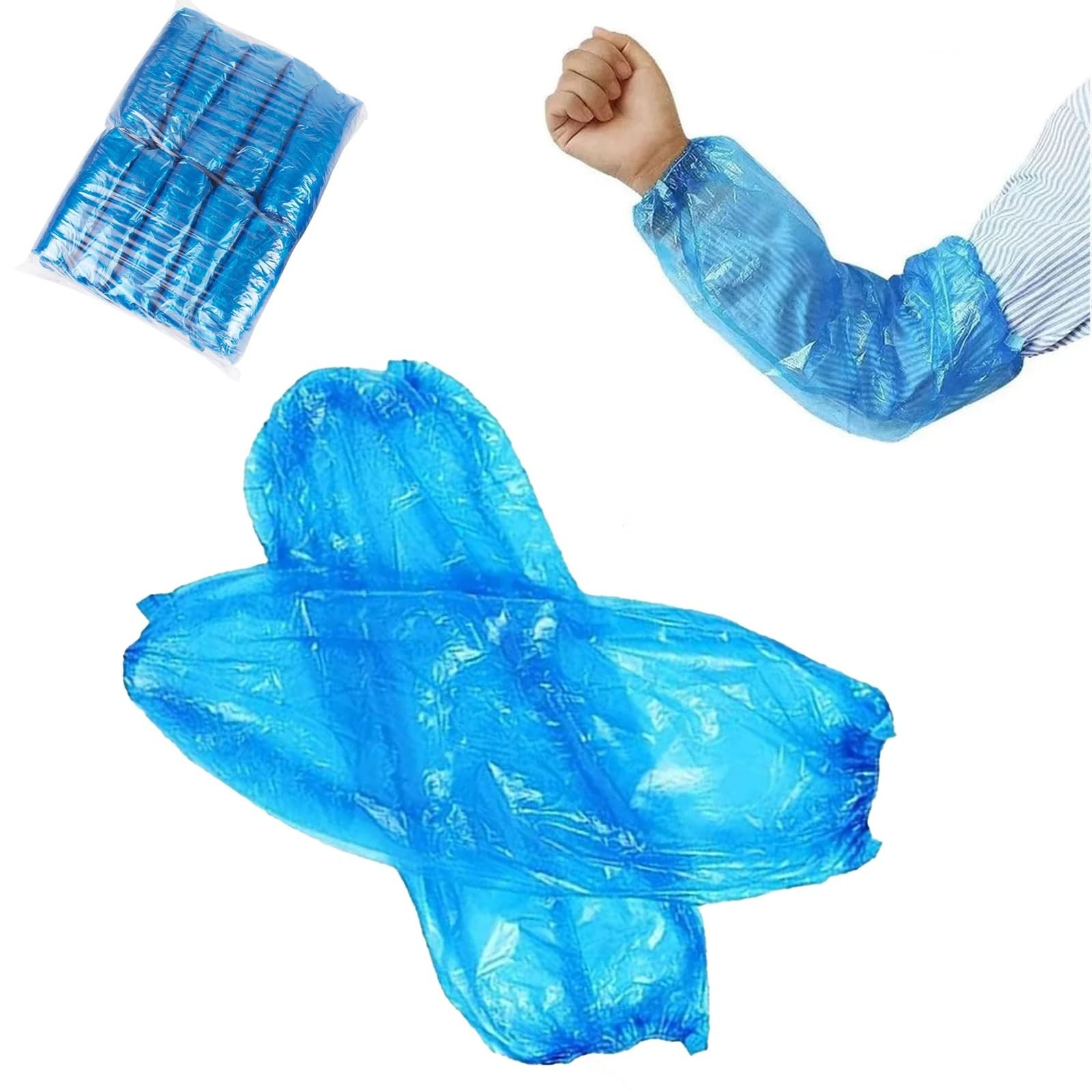 100Pcs Disposable Arm Sleeves, Plastic Waterproof Oversleeves Protector for C…