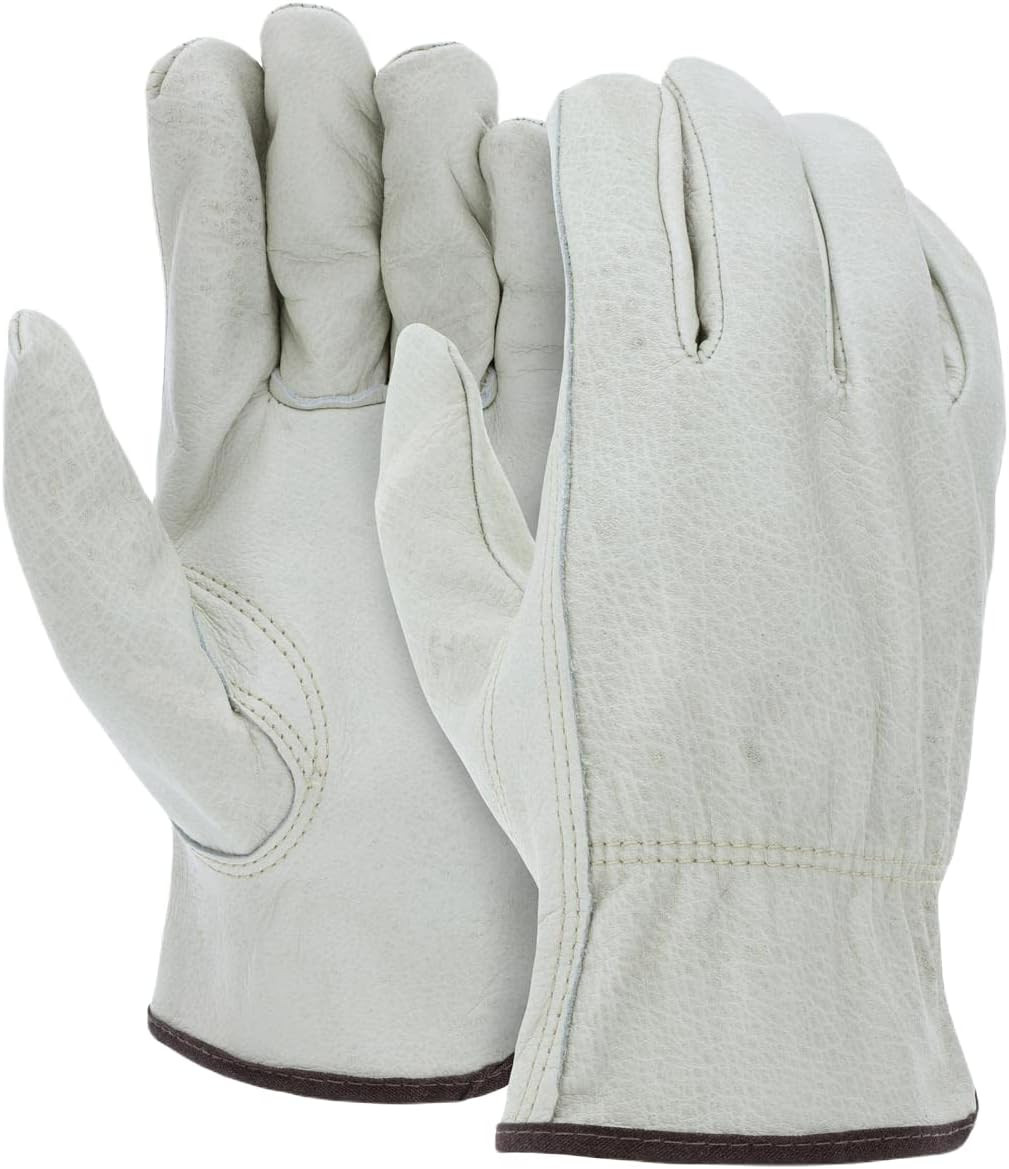 Heavy Duty Durable Cowhide Leather Work Gloves