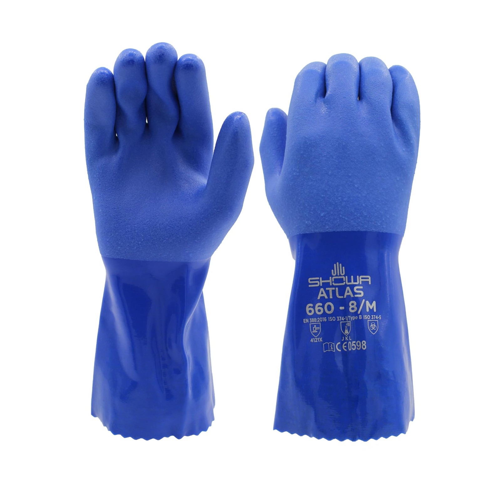 SHOWA Atlas 660 Triple-Dipped PVC Coated Chemical Resistant Safety Glove with