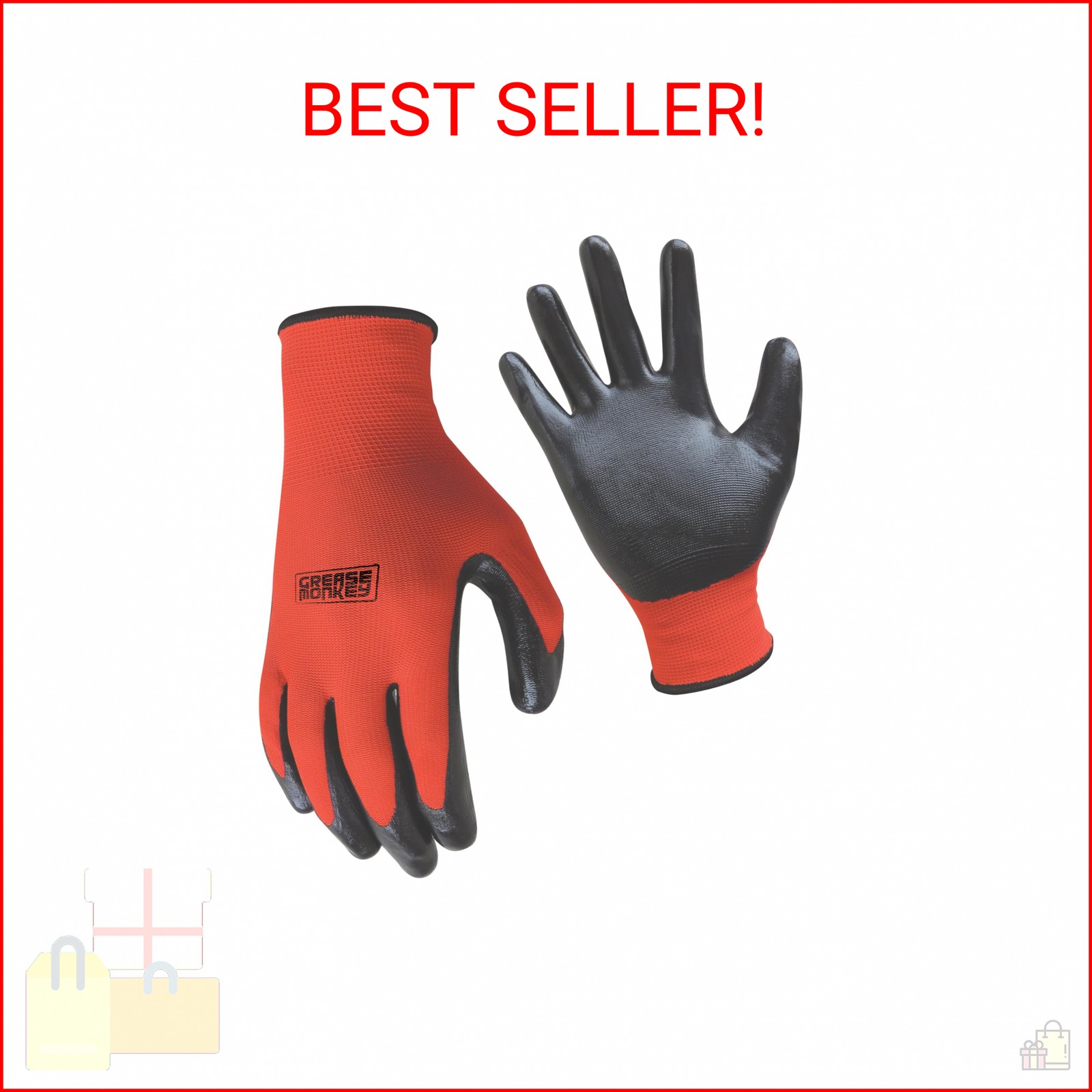 Grease Monkey All Purpose Nitrile Gloves for Men and Women, Work Gloves Used for