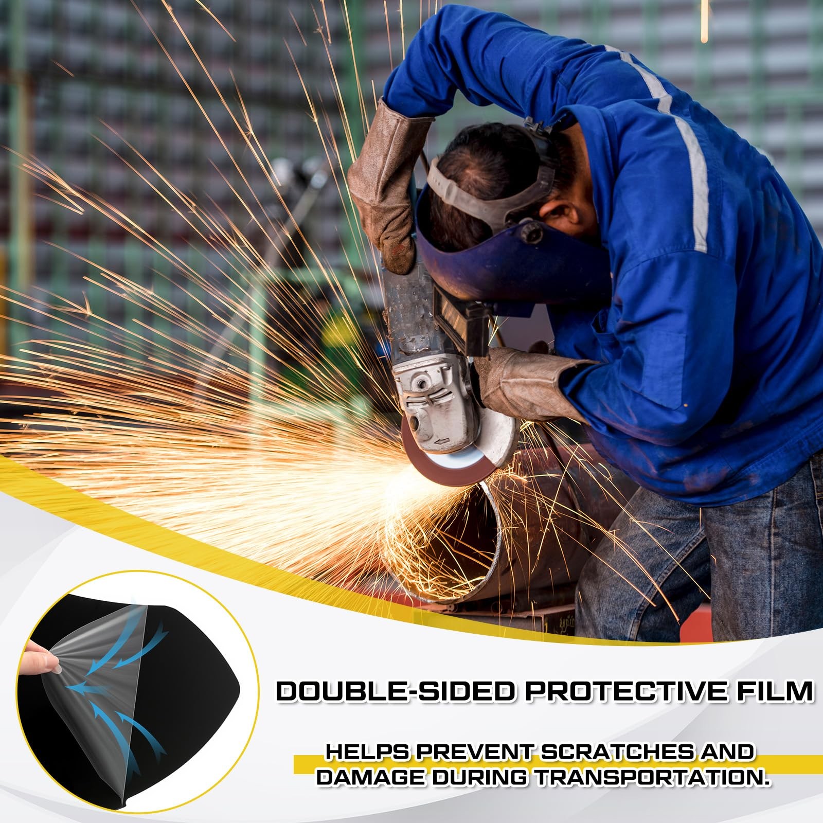 2 Pack Shield Replacement Lens, Shade 5.0 Polycarbonate Welding Lens, Compati…