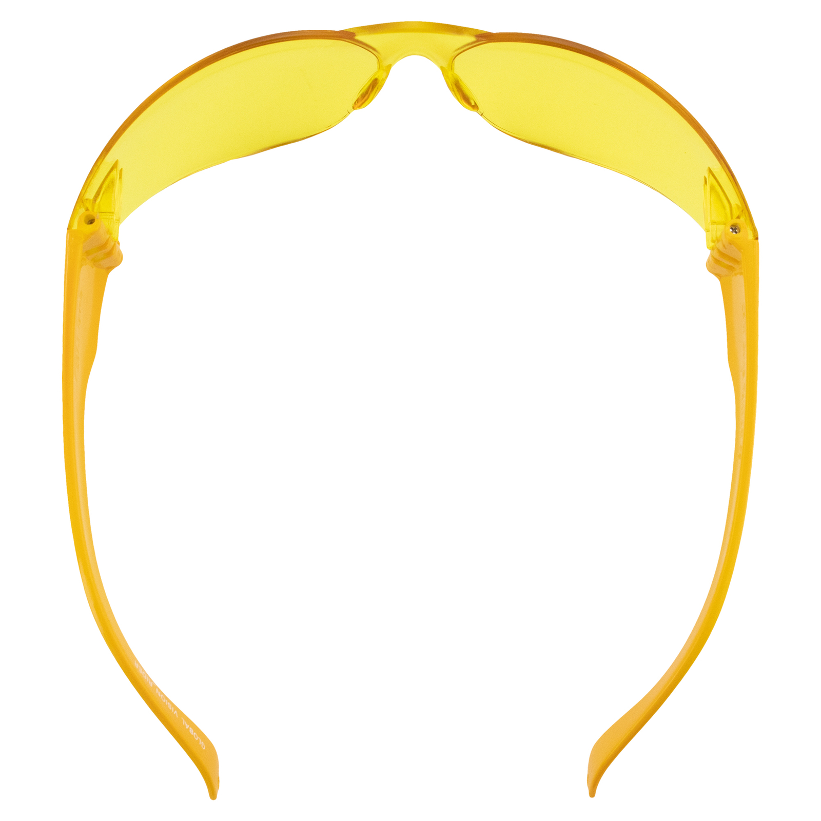 Rider Wrap Around Safety Glasses Yellow Shatterproof Lens by Global Vision