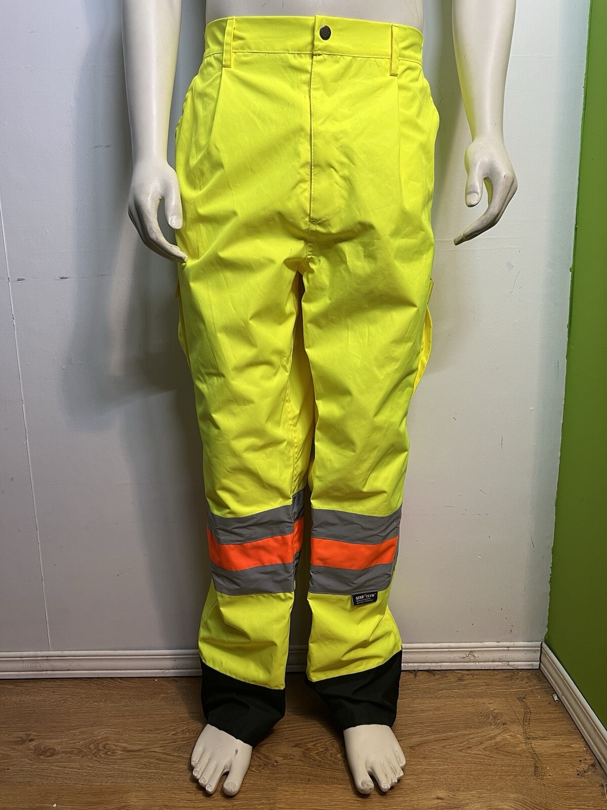 Pioneer Hi-Viz Yellow Green Waterproof Safety Pants – Size XL Extra Large