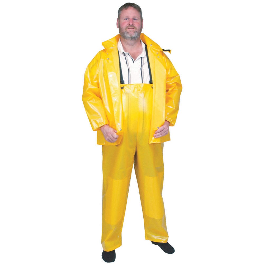 CONDOR 4PCL3 Rain Bib Overall,Unrated,Yellow,4XL 4PCL3