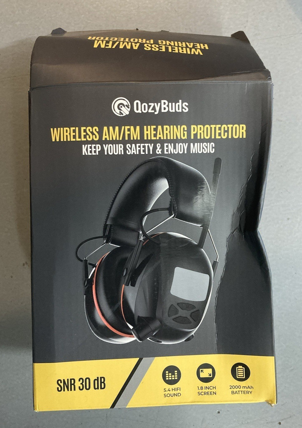Qozybuds Rechargeable Wireless AM/FM Hearing Protector SNR30 DB