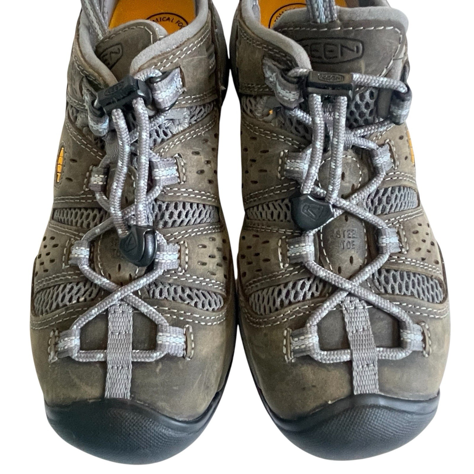 Keen Utility WMNS F2413-18 Steel-Toed Work Utility Shoes Green/Gray US 7.5W EU38