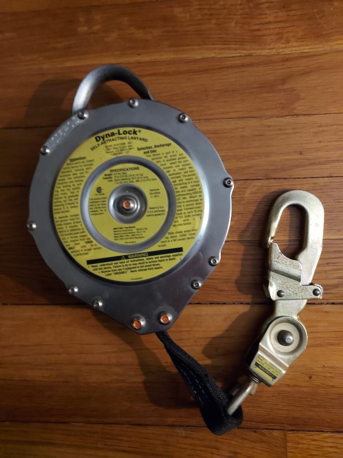 Dyna-Lock 506619 20Ft Self Retracting Web 20 foot lanyard