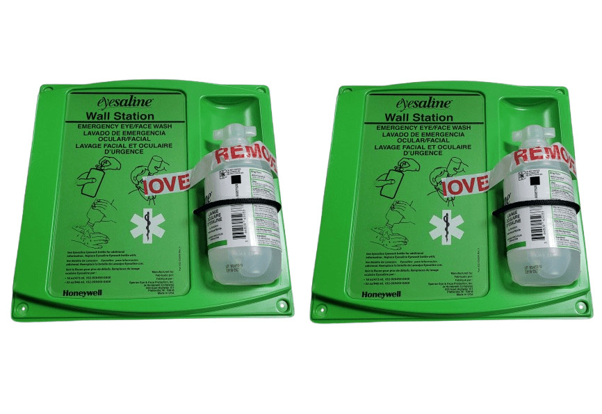 2-PACK Honeywell 16 Oz. Eyesaline Sterile Eyewash Wall Station 32-000460-0000