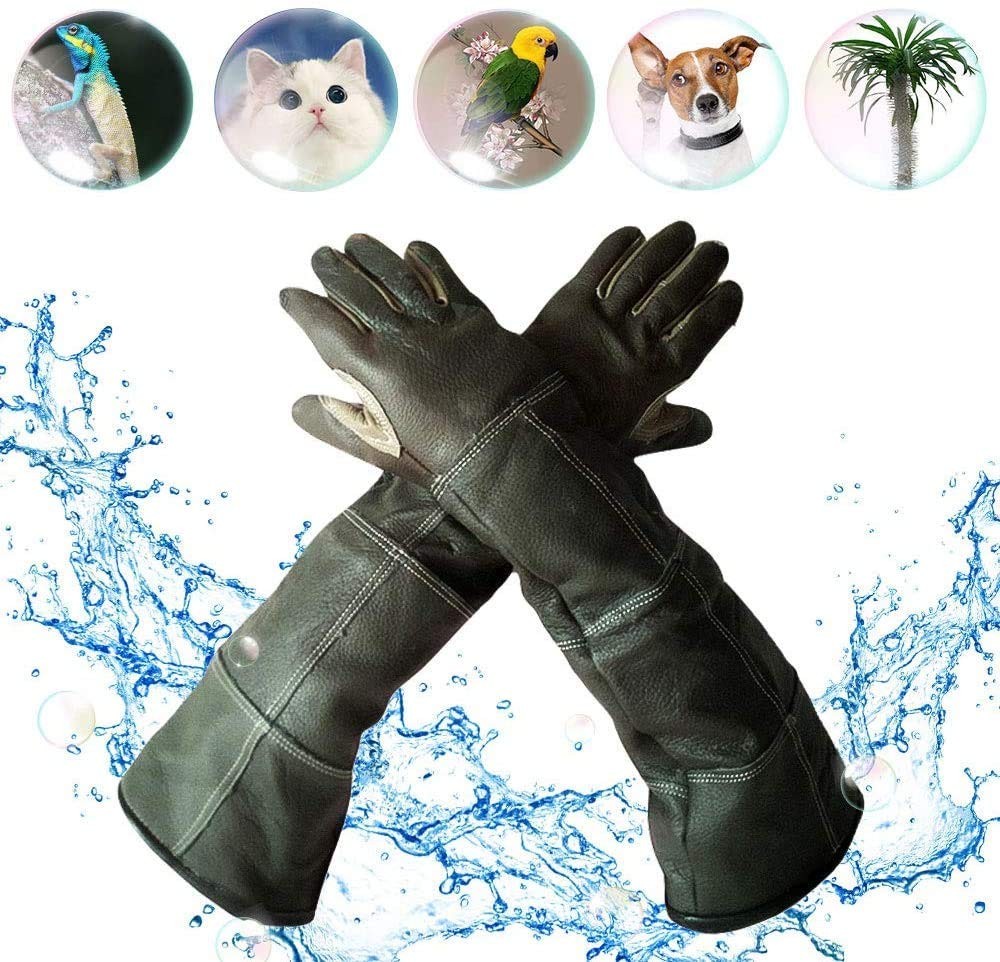 Waterproof Animal Handling Gloves, Anti-Scratch/Bite Protective Long Gloves f…