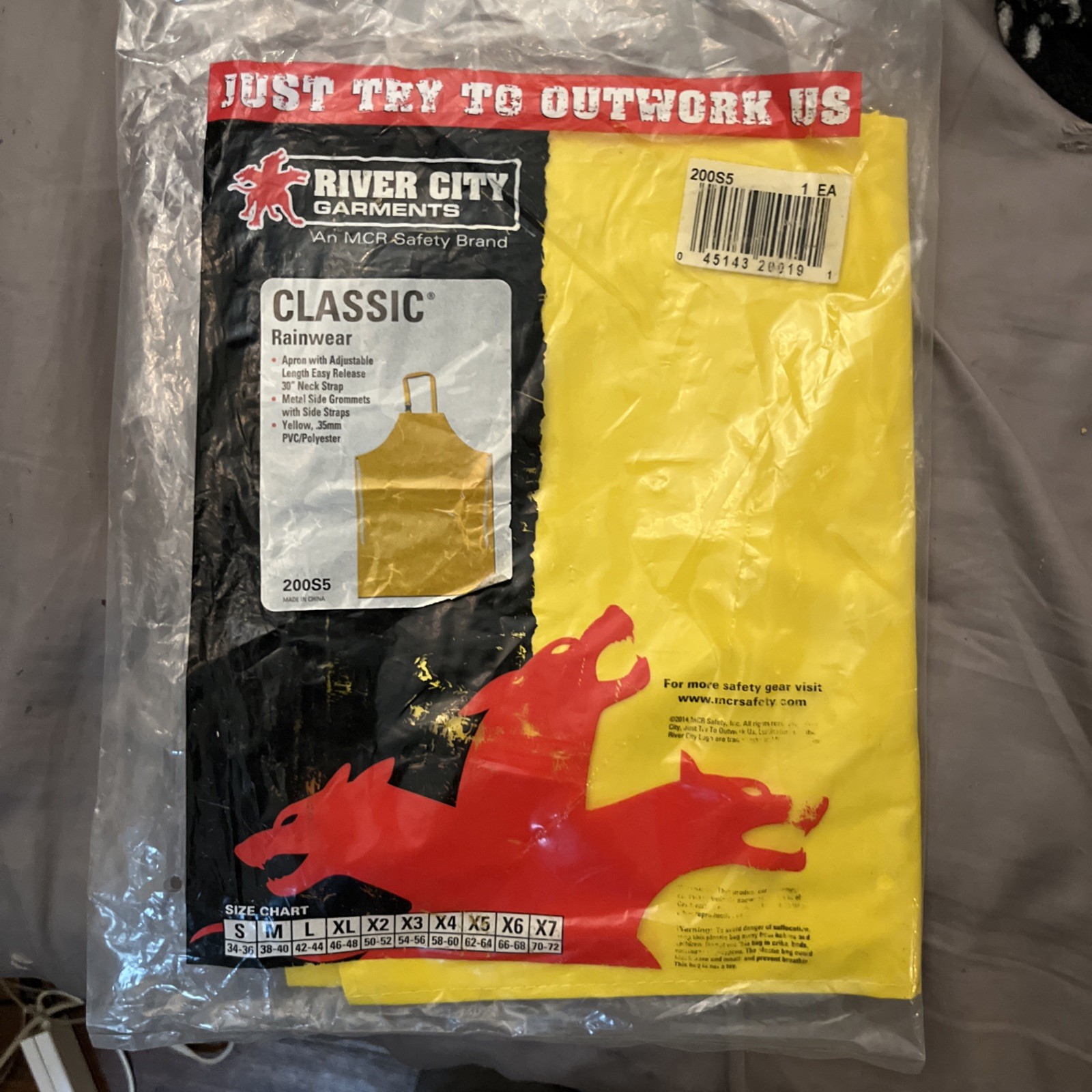 River City Garments 200S5 Classic Rainwear Apron XL