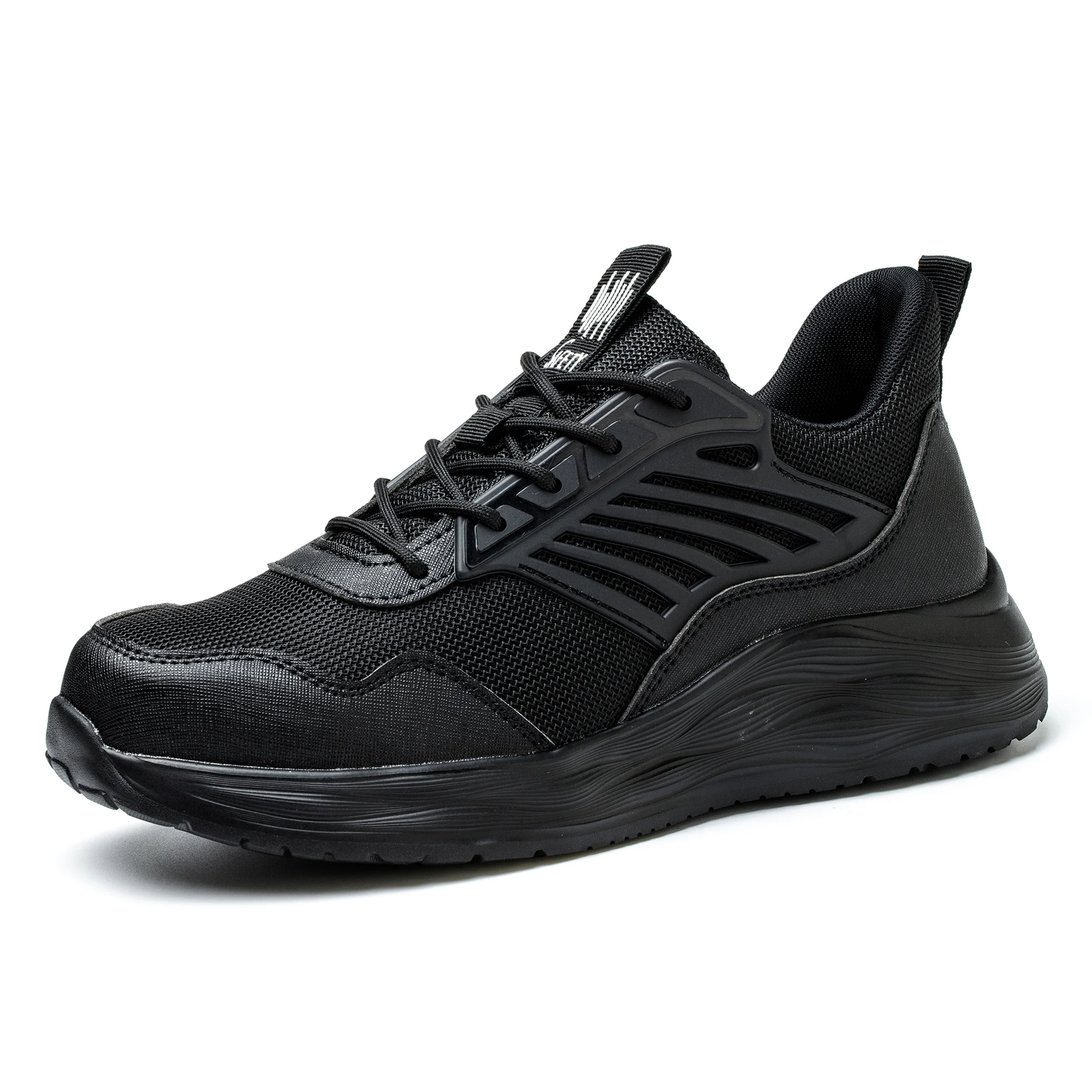 Lightweight Safety Men’s Work Sneakers Anti-Smash Protective Steel Toe Flat Shoe