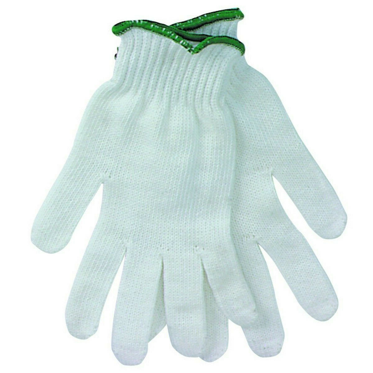 Polypropylene Coated White Knit GLOVES Light Duty Work Glove or Warm Liner Glove
