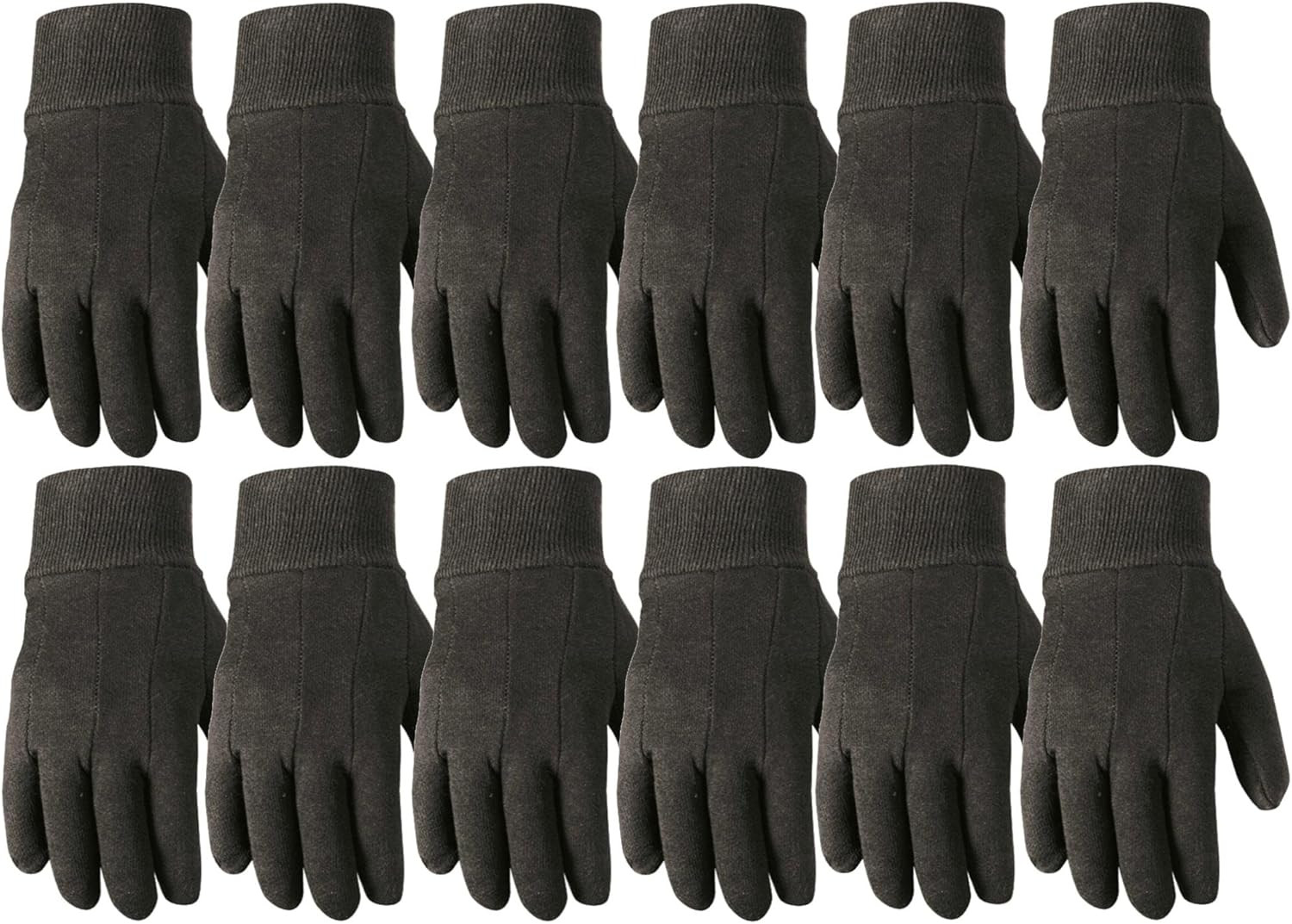 Versatile Work Gloves Lightweight, Durable, Comfortable Jersey Basic, 12-Pair Bu