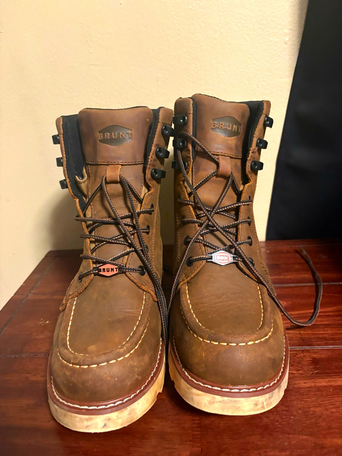 BRUNT The Marin Men’s Work Boots 8.5M Brown Lace-Up Electrical Hazard EH