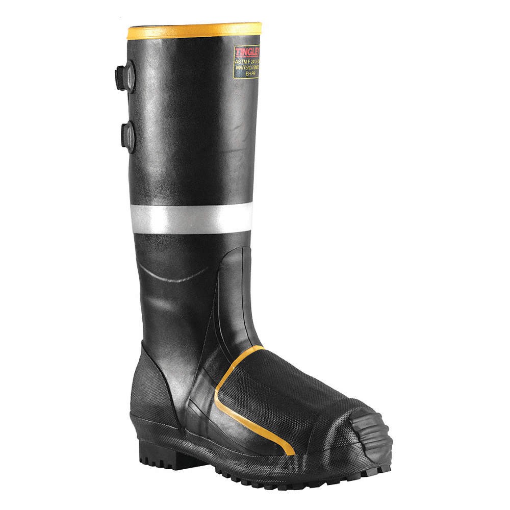 TINGLEY MB816B Rubber Boot,Men’s,14,Knee,Black,PR 18F282