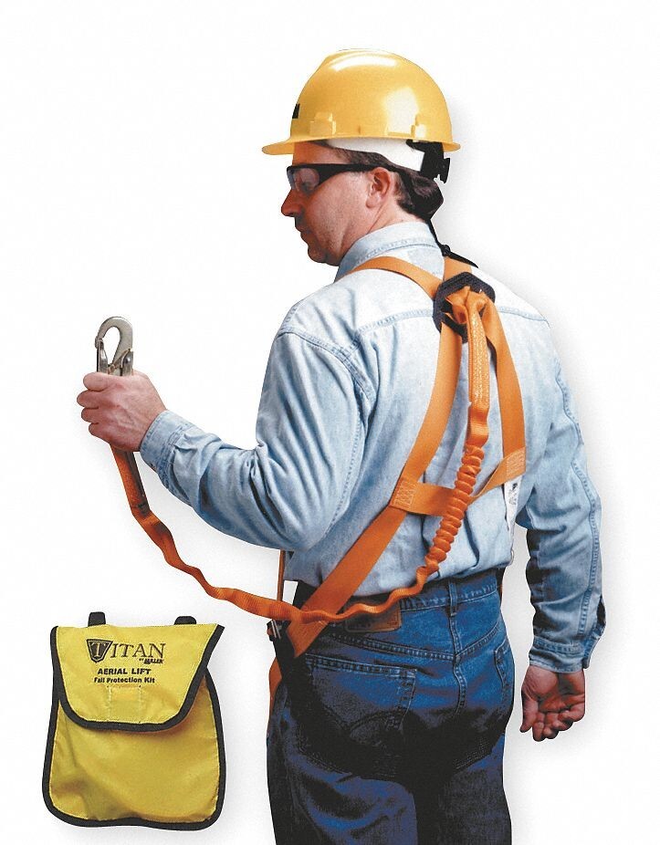 Titan Miller Full Body Harness with 6FT Lanyard 310 lb TK4051U FALL PROTECTION