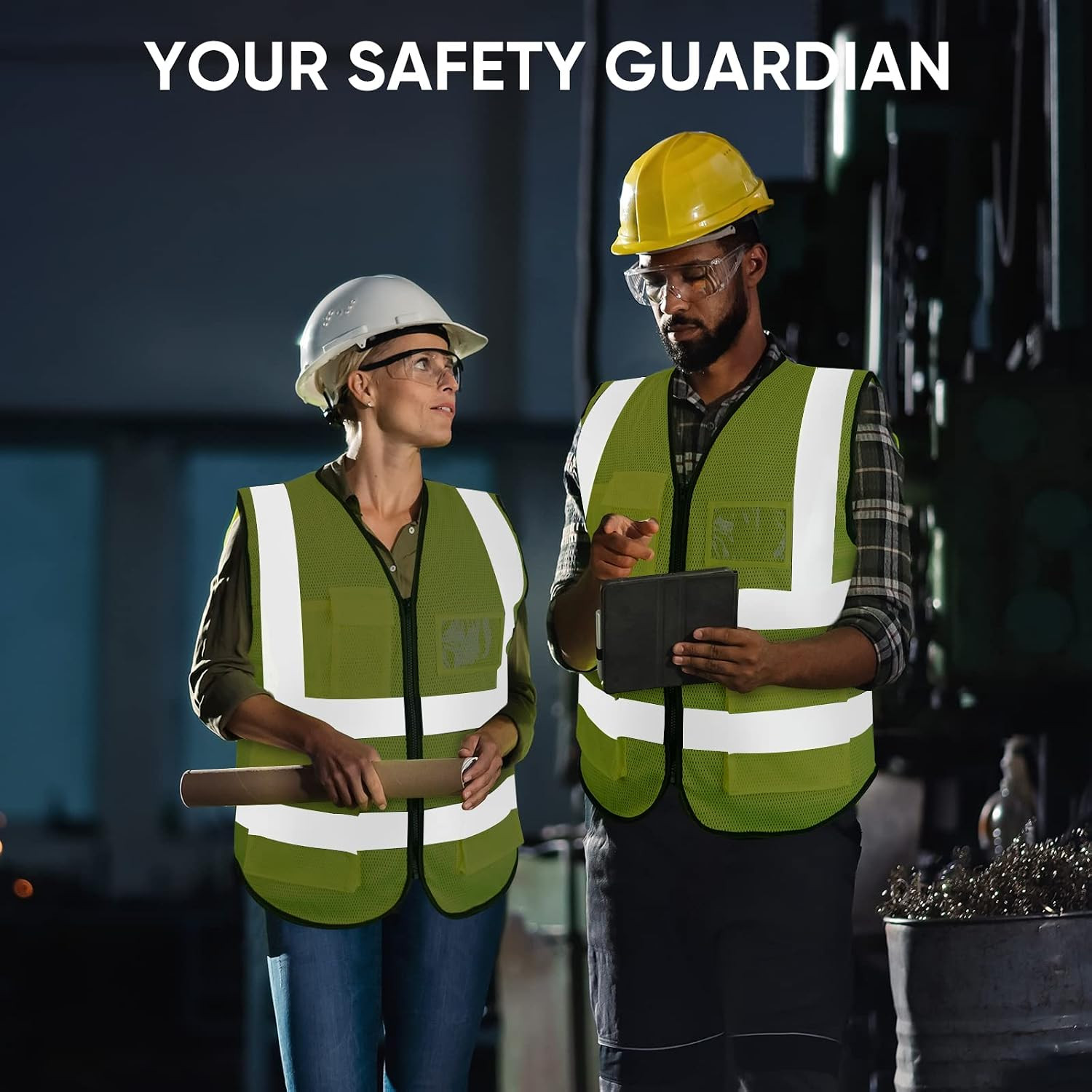 Reflective Safety Vest High Visibility Class II Mesh Vest for Women & Men Meets