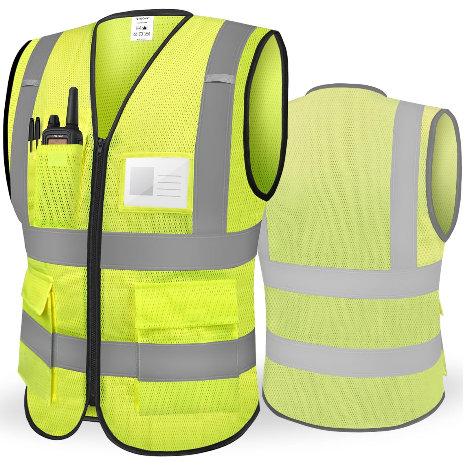 Reflective Safety Vest High Visibility Class II Mesh Vest for Women & Men Mee…