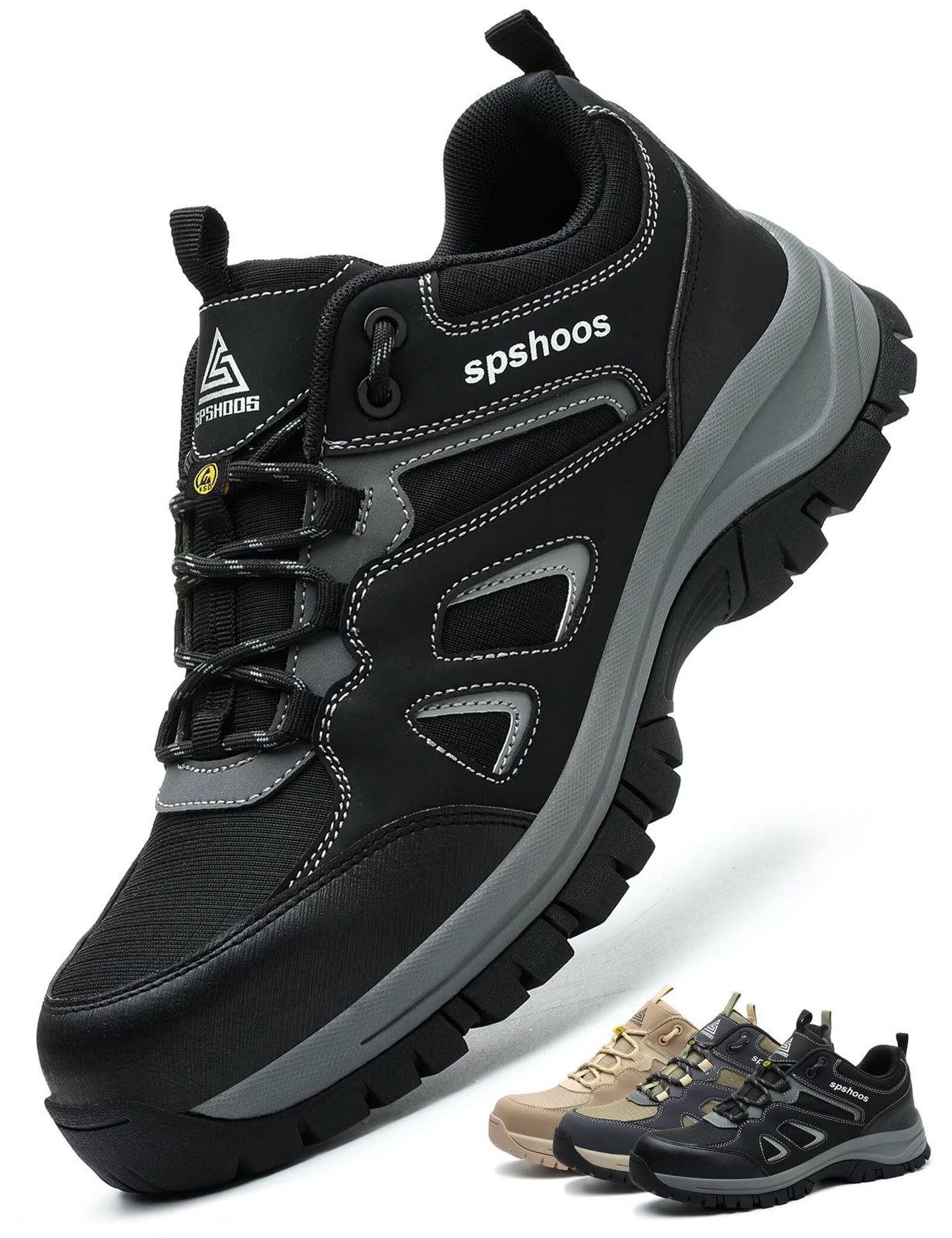 Work Shoes Mens S1P Safety Shoes Womens Lightweight ESD Steel Toe Cap Shoes…