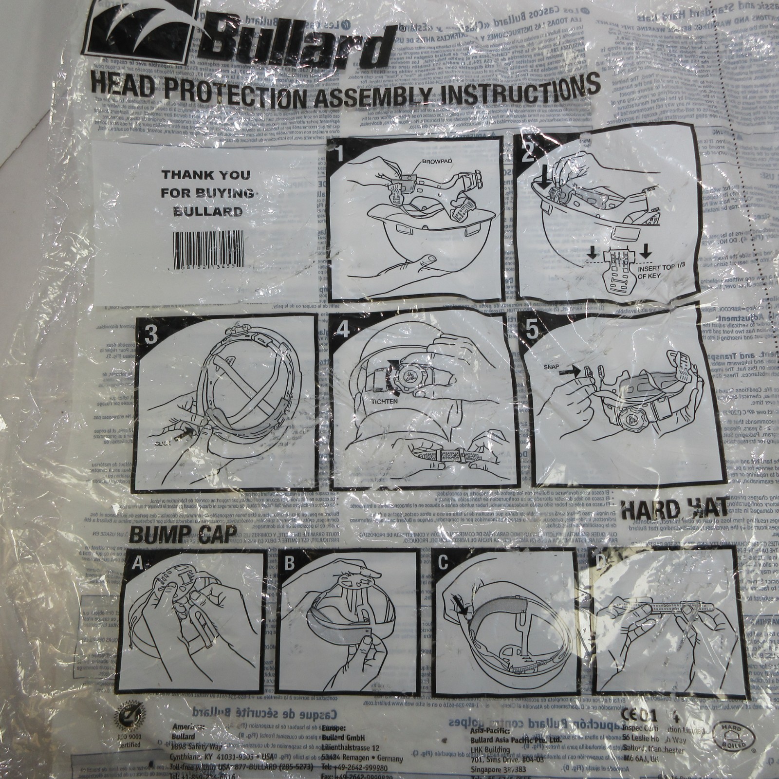 BULLARD Hard Hat Model #C30 New Never Used Safety Construction Helmet Blue