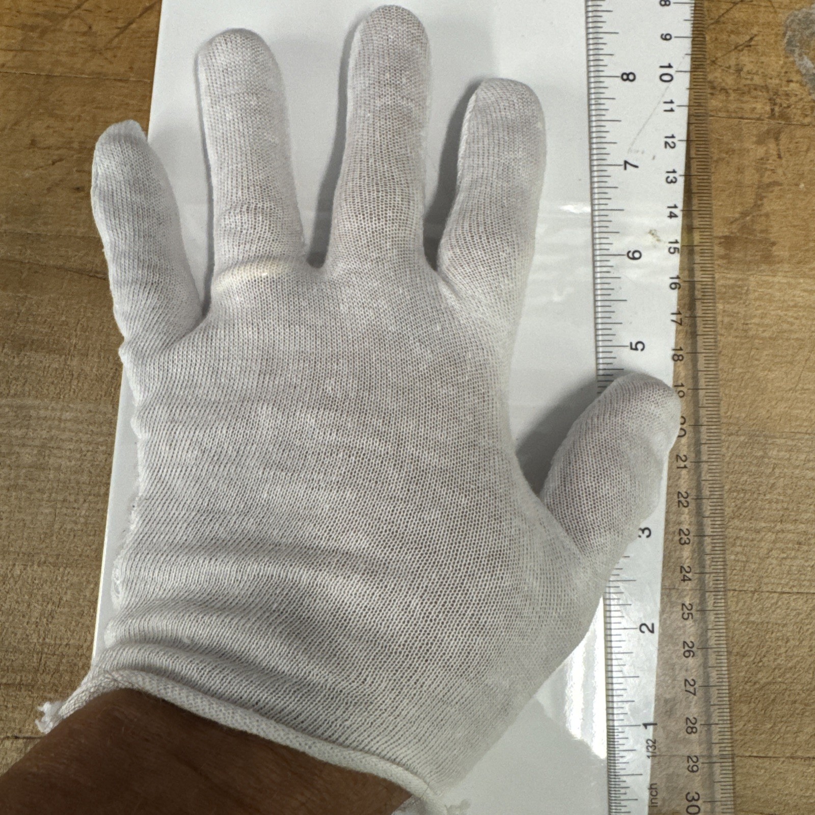 12 PR / 1 DOZ 100% COTTON LIGHTWEIGHT WHITE INSPECTION GLOVES Size Small