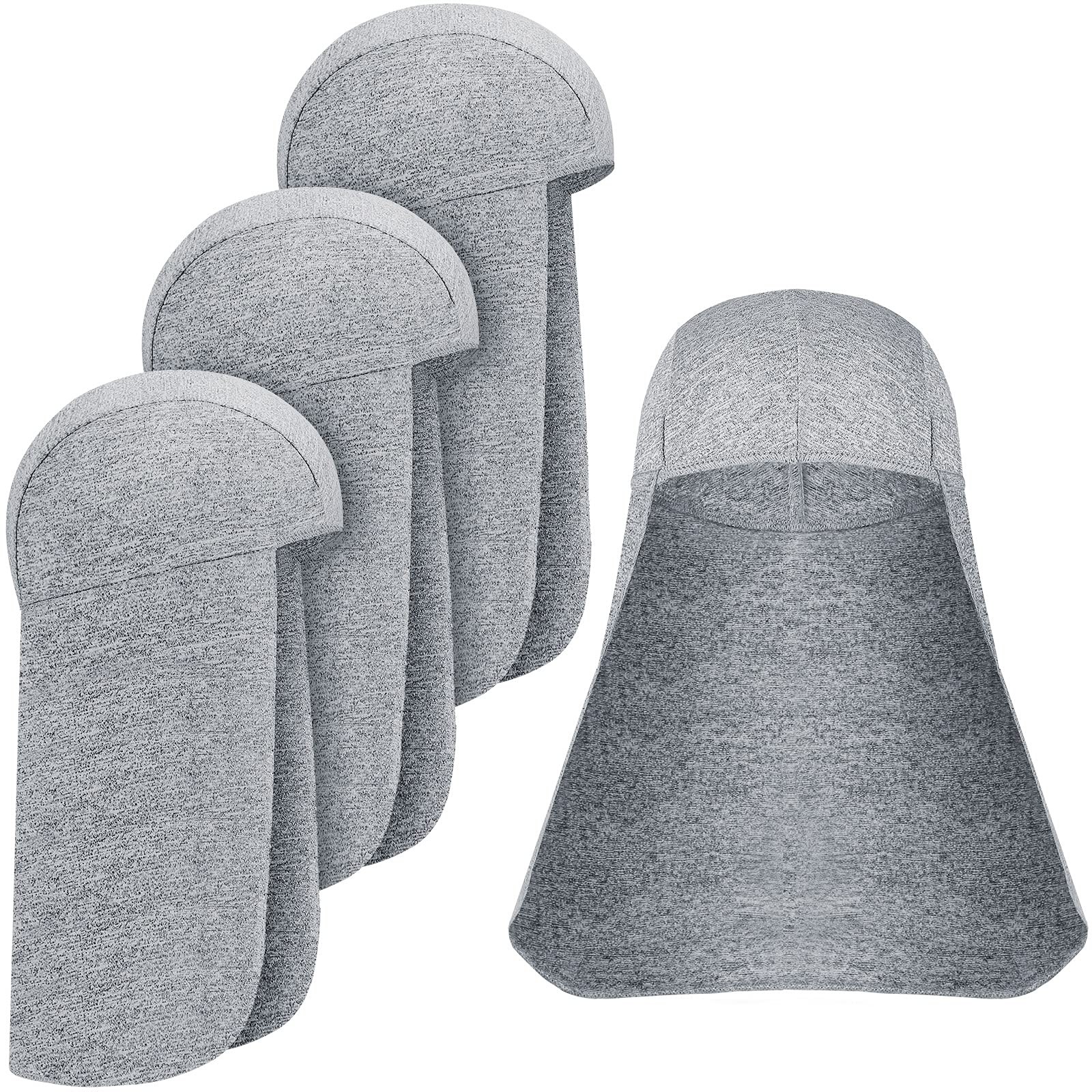 Hard Hat Neck Shade Protector Cooling Skull Cap Quick Dry Outdoor 4 Pcs Gray