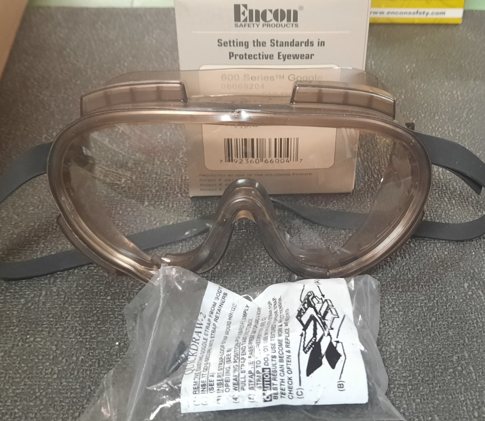 Encon® 500 Series Goggle 503R Gray Frame, Clear Lens, ENFOG®