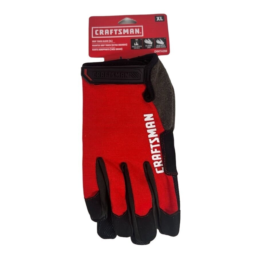 2 Pair CRAFTSMAN Grip Touch Gloves CHOOSE SIZE Silicone Palm NEW Tags CMMT14200