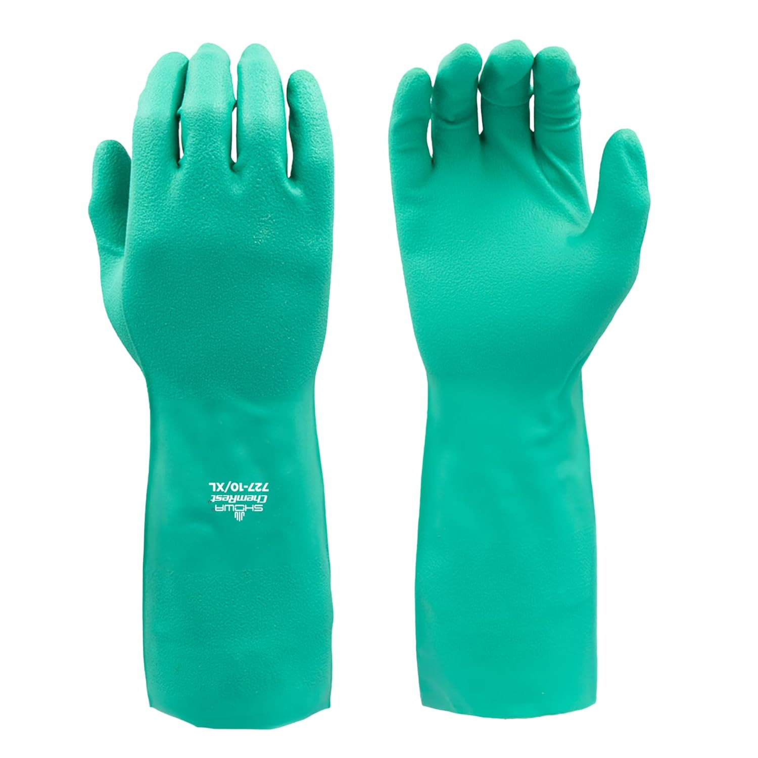 727 Chemical Resistant Gloves, 15-Mil Unsupported Nitrile, 13-Inch Extended Gaun