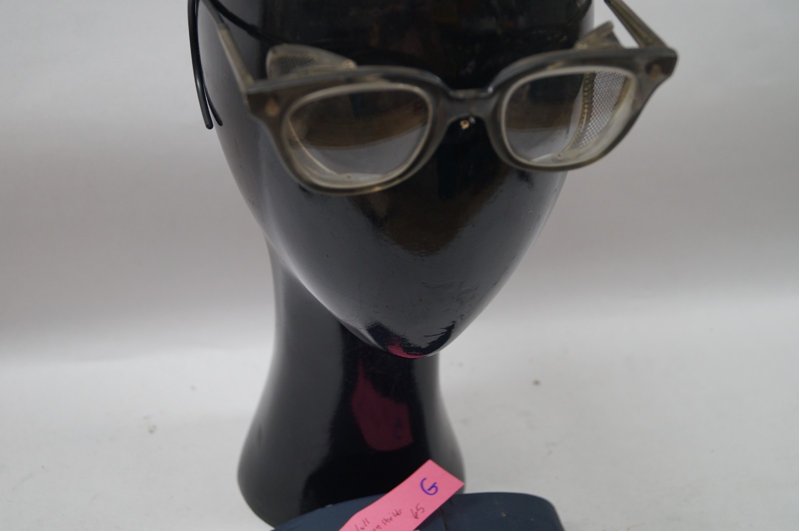 Fendall T-30 6.75 OSHA Z87-1 Safety Glasses Horned Rim Metal Mesh Shields E231