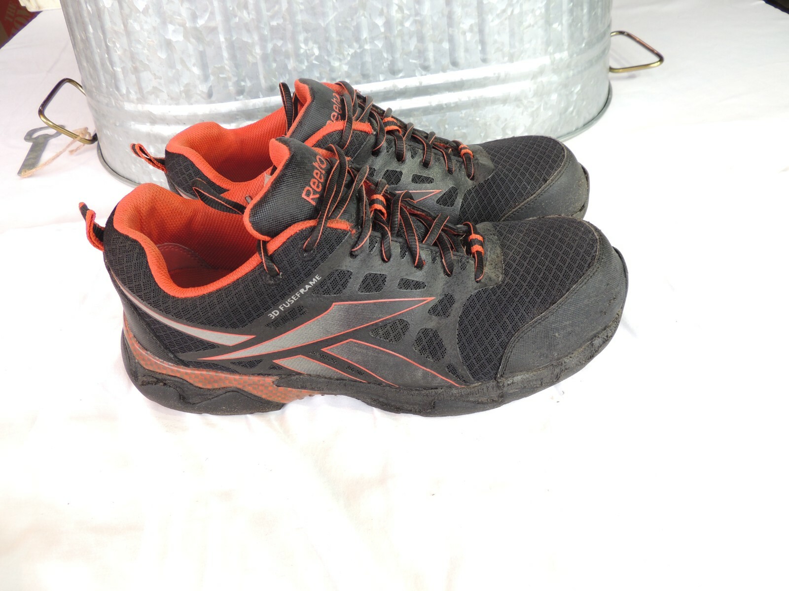 Reebok Sublite Cushion Composite Toe Work Shoes, Black, Men’s 12 M *