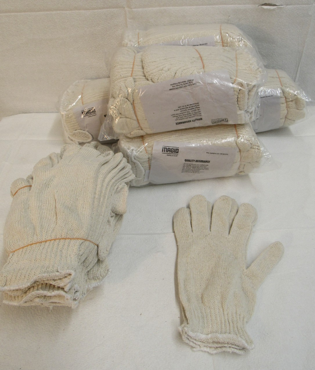 72 Pairs Magid RN 26297 Thin Work Glove 60% Cotton 40% Polyester 6 Dozen!!!