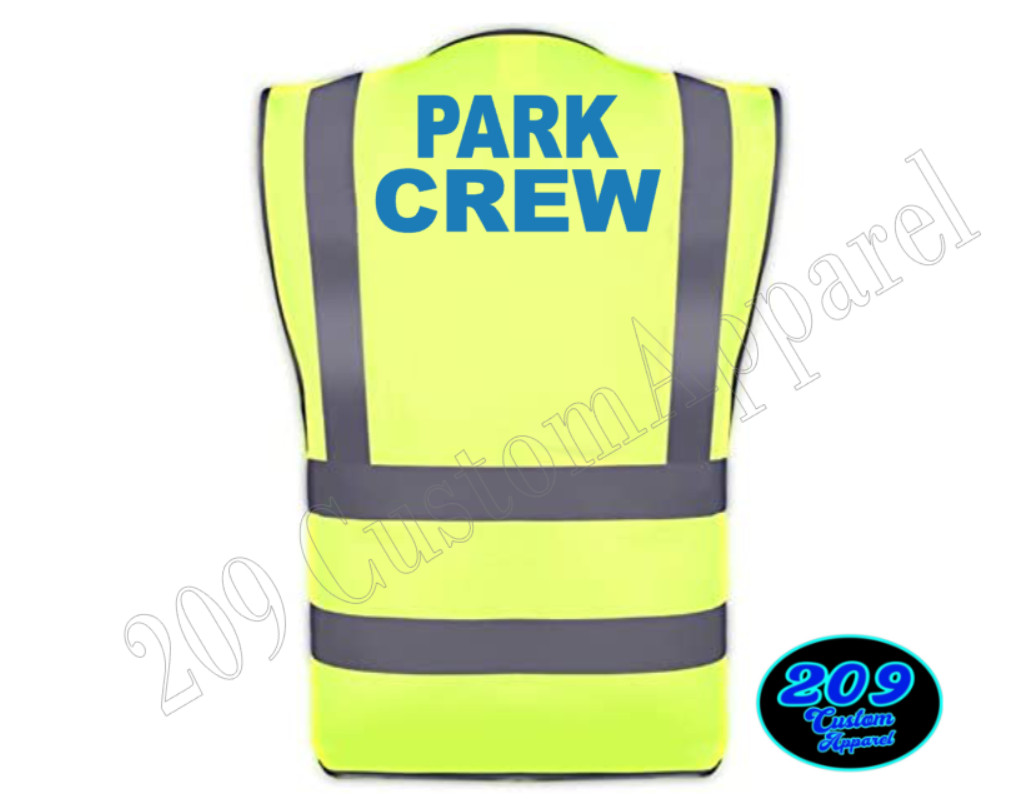 PARK CREW SAFETY VEST REFLECTIVE ANSI CLASS 2 WORKWEAR POCKETS