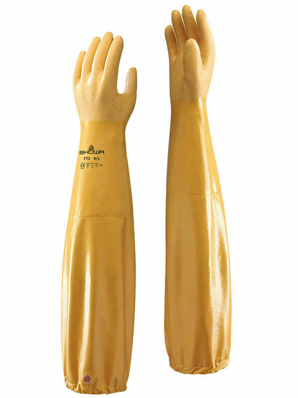 SHOWA ATLAS 772 CHEMICAL RESISTANT GLOVES BEST GLOVE MFG 26″ (SIZE LARGE)