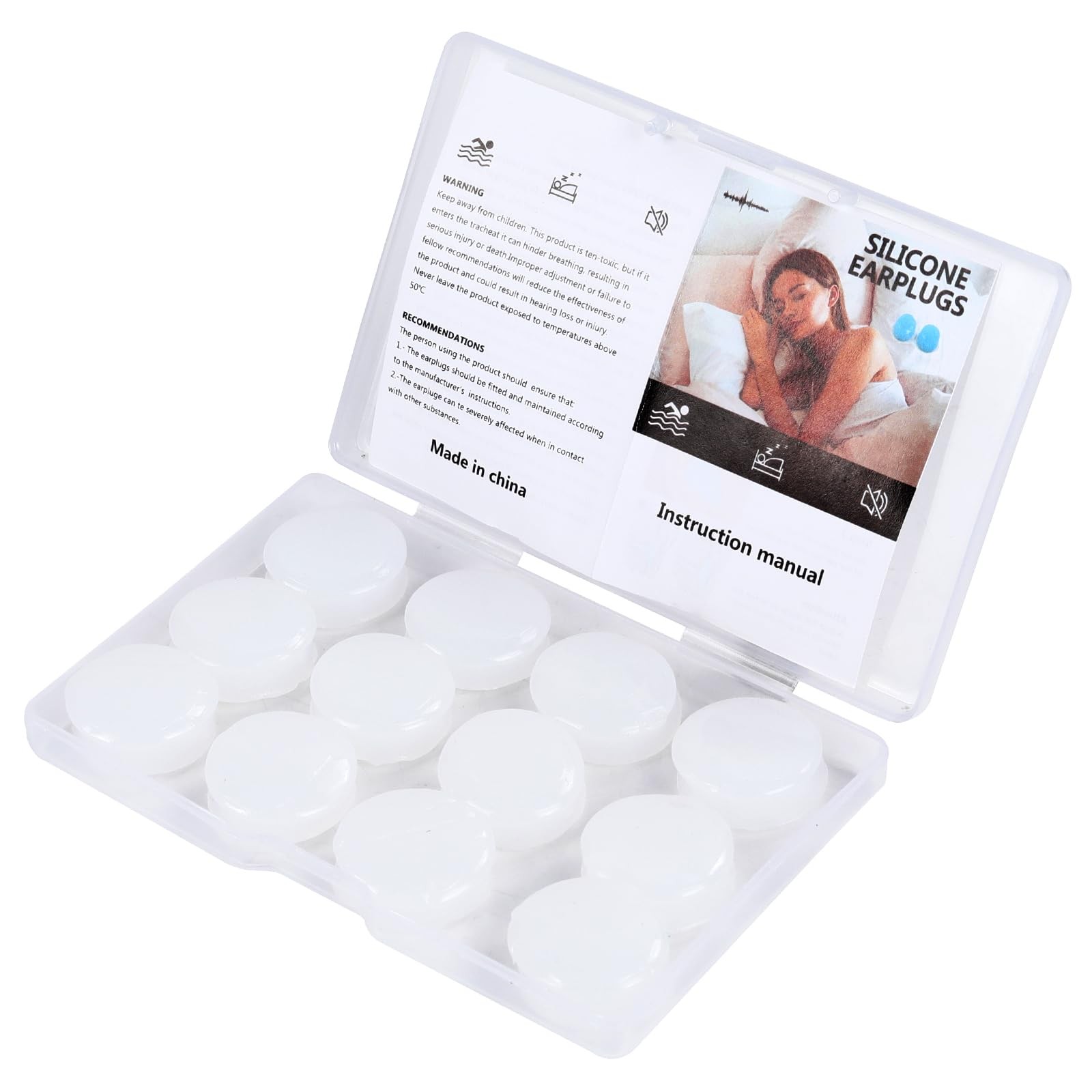 Soft Silicone Moldable Ear Plugs – 12 Pack Reusable, Noise Reduction